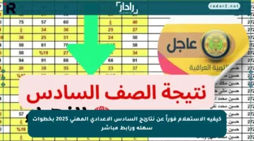 كيفية الاستعلام فوراً عن نتائج السادس الإعدادي المهني 2025 بخطوات سهلة ورابط مباشر